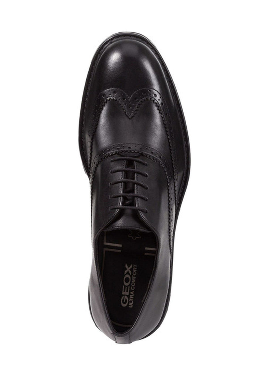 Geox Erkek Siyah Walk Pleasure Bağcıklı Deri Klasik Ayakkabı