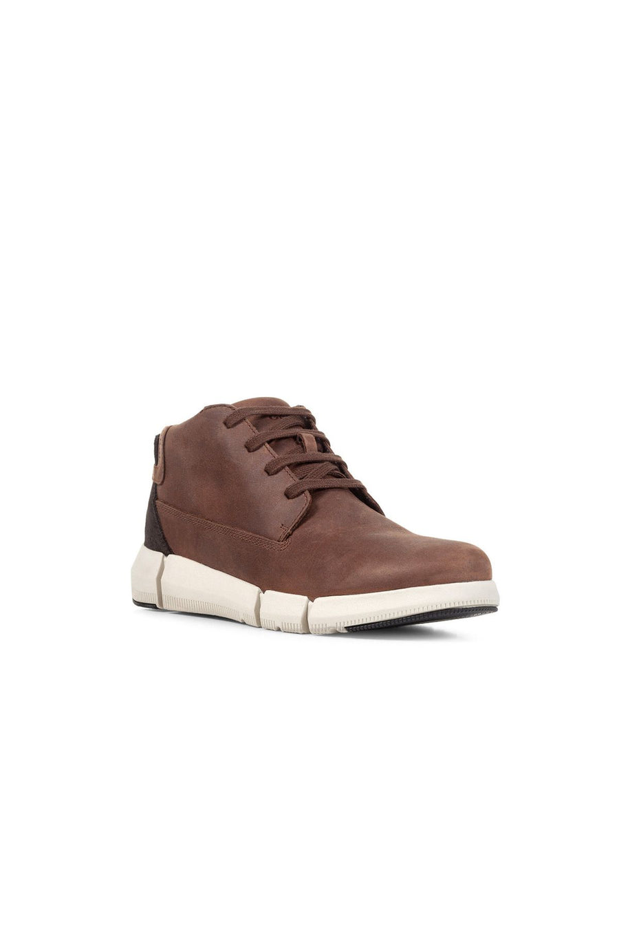 Geox Men's Brown Adacter H Lace-up Leather Sneaker Boots