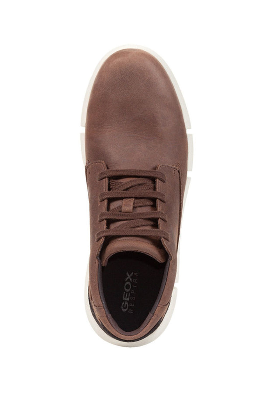 Geox Men's Brown Adacter H Lace-up Leather Sneaker Boots