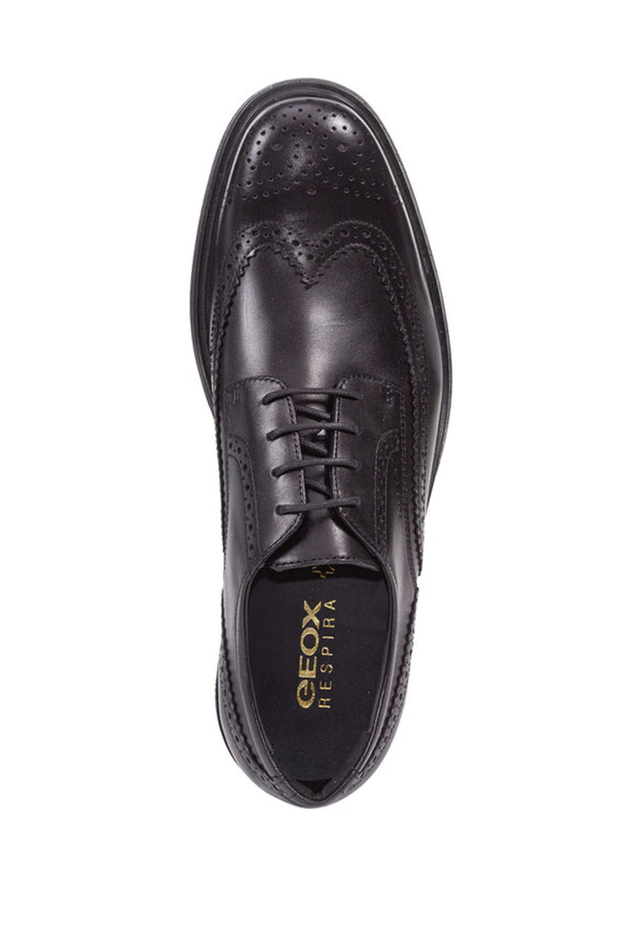 Geox Men's Black Dublin Lace-up Leather Classic Shoes