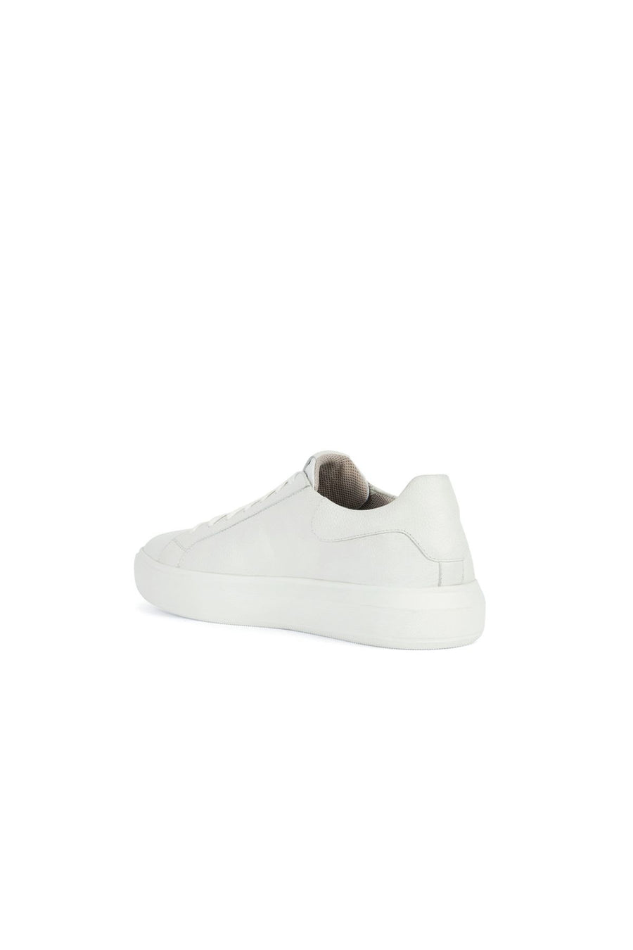 Geox Men's White Deiven Lace-Up Leather Casual Sneaker