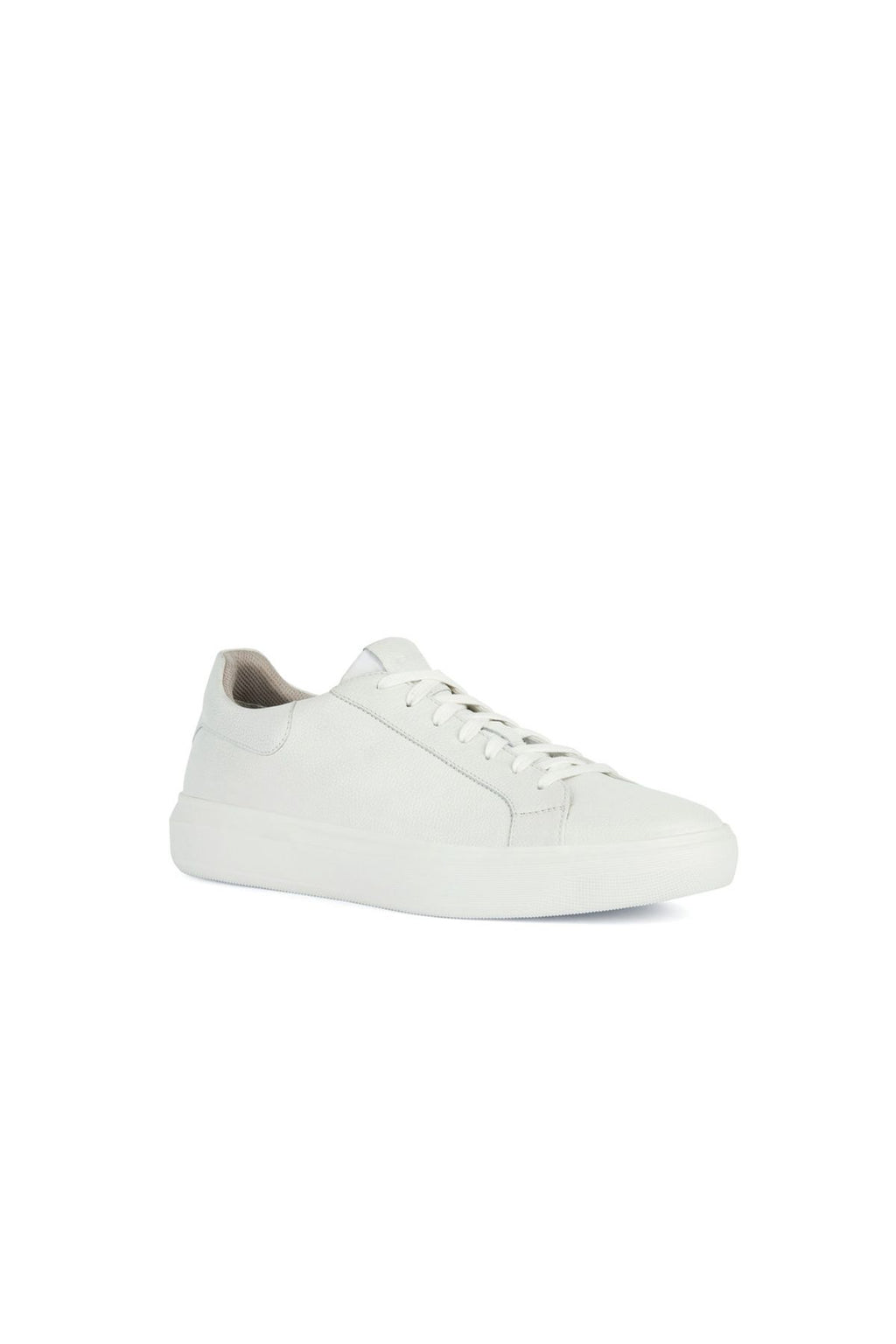 Geox Erkek Beyaz Deiven Bağcıklı Deri Casual Sneaker