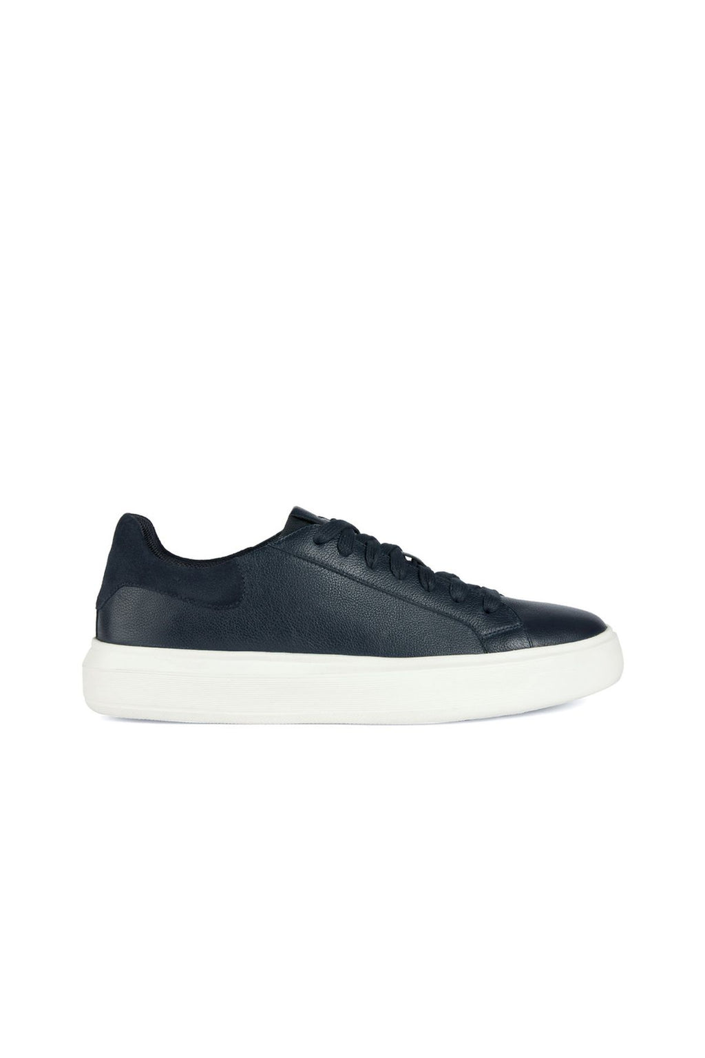 Geox Erkek Lacivert Deiven Bağcıklı Deri Casual Sneaker