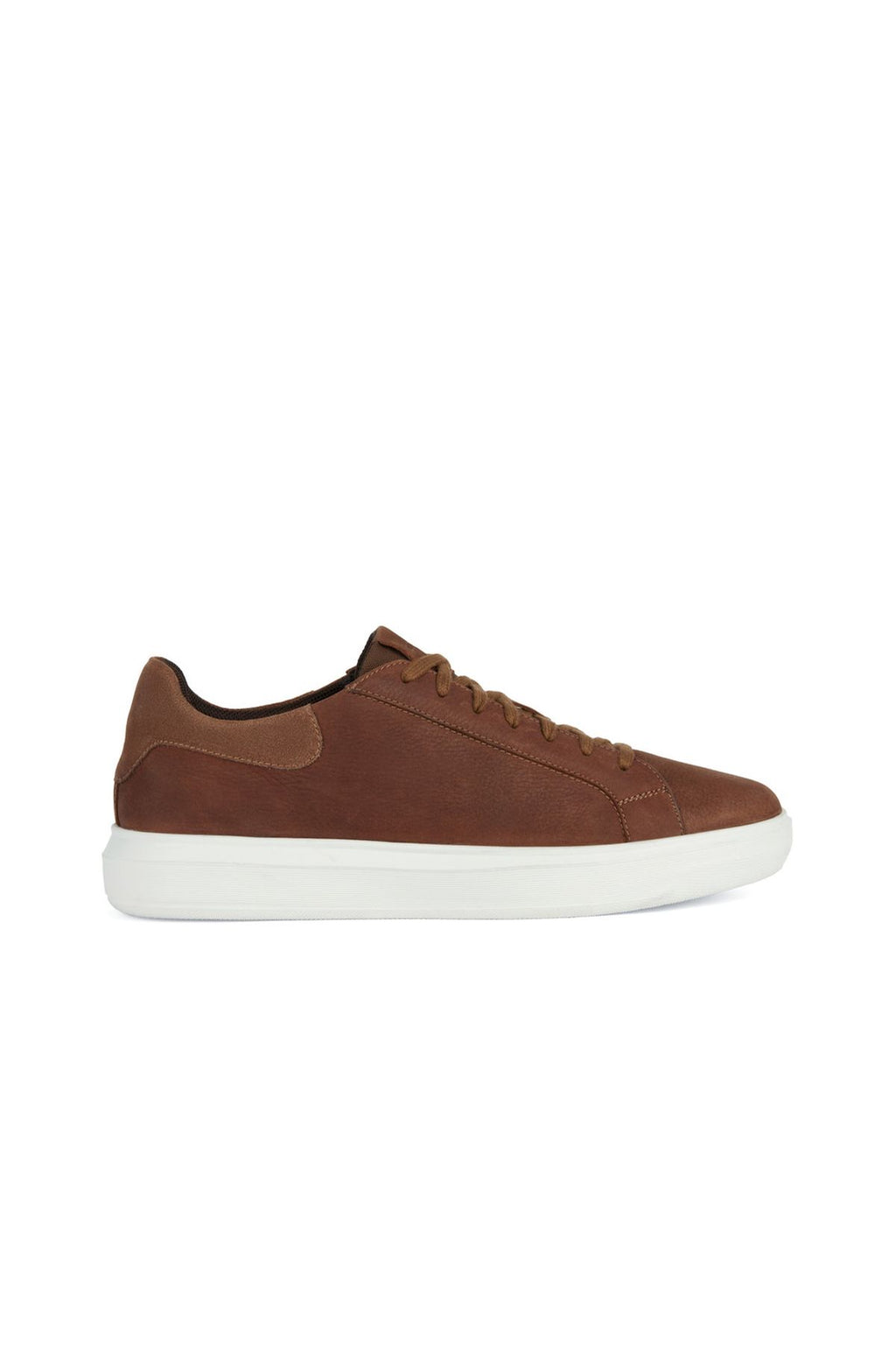 Geox Erkek Kahverengi Deiven Bağcıklı Deri Sneaker