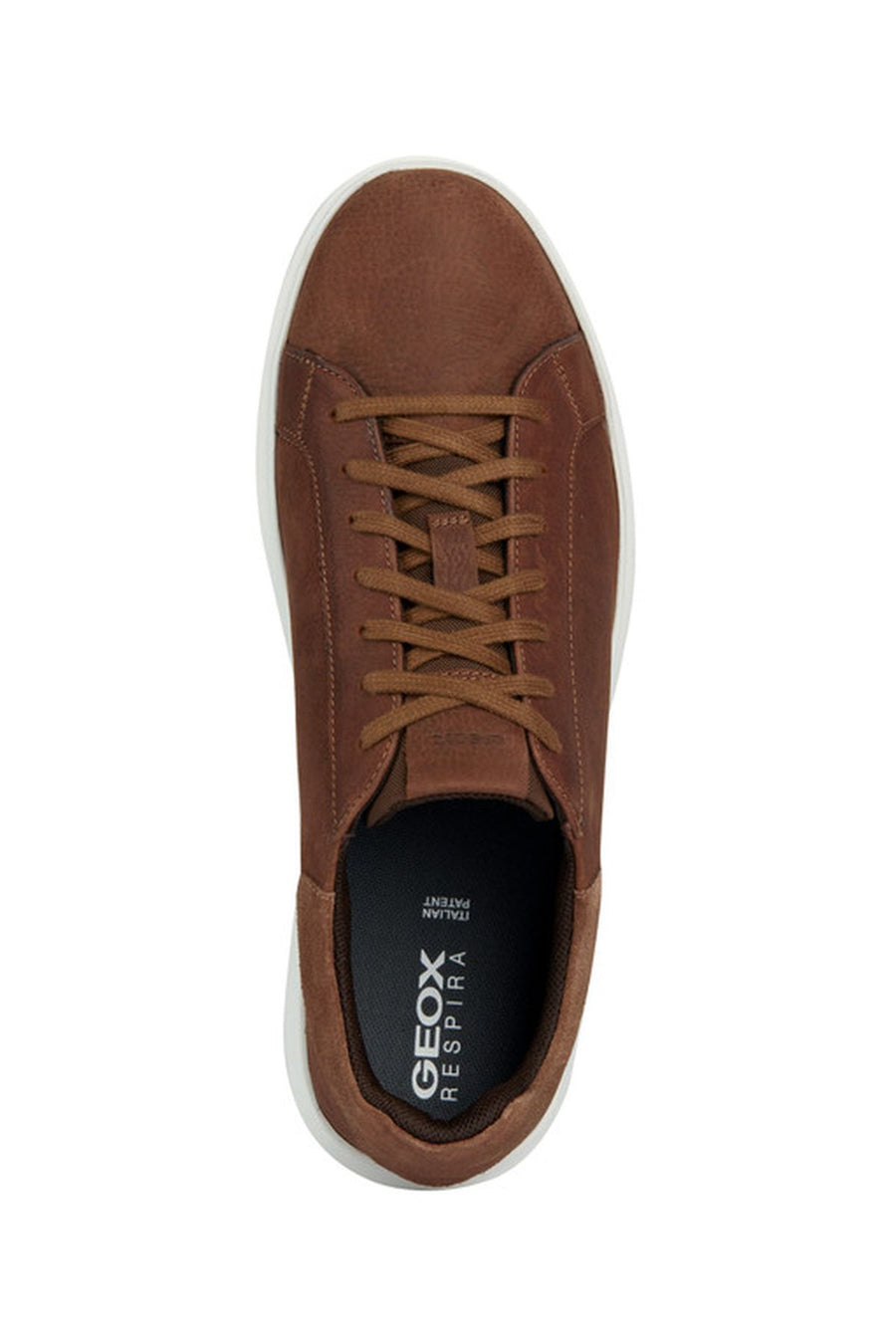 Geox Men's Brown Deiven Lace-up Leather Sneaker
