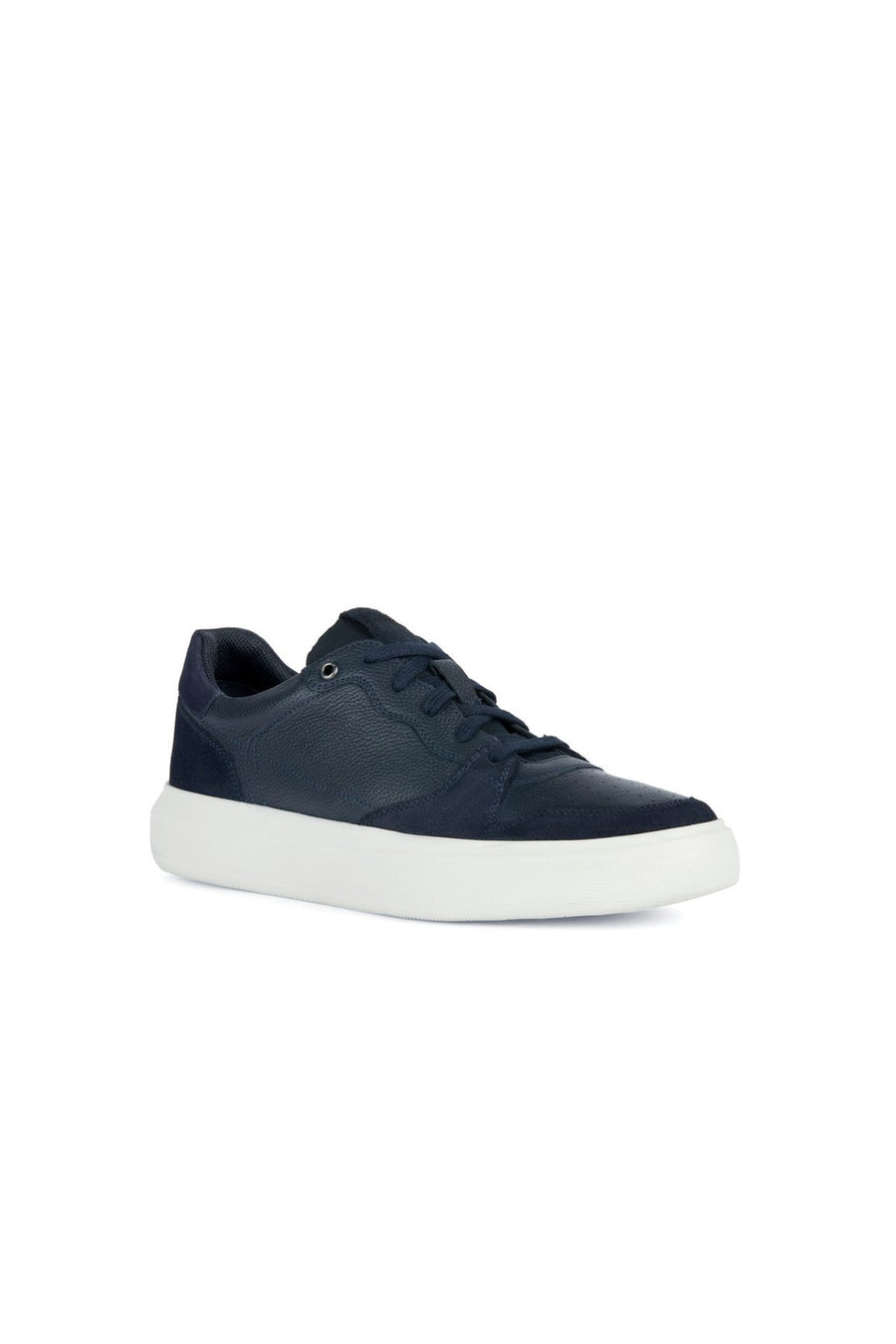 Geox Erkek Lacivert Deiven Bağcıklı Deri Casual Sneaker