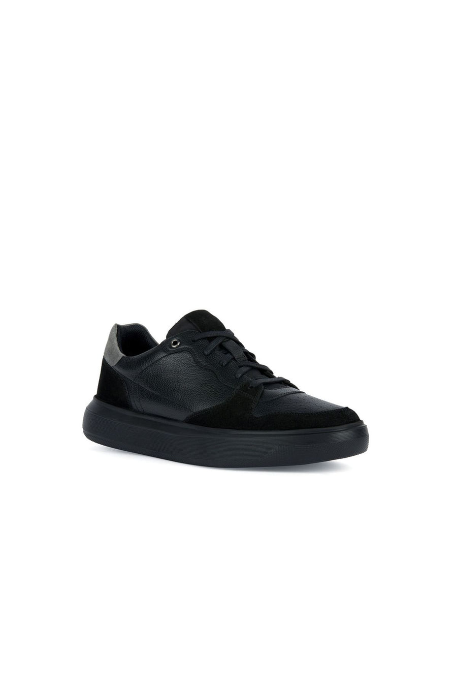 Geox Erkek Siyah Deiven Bağcıklı Deri Sneaker