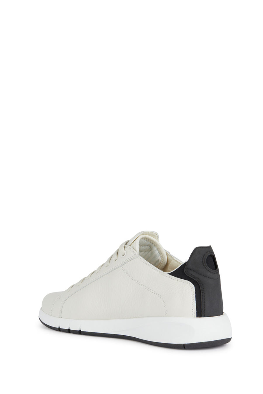 Geox Erkek Beyaz U Aerantis A - Tumb Bağcıklı Deri Sneaker