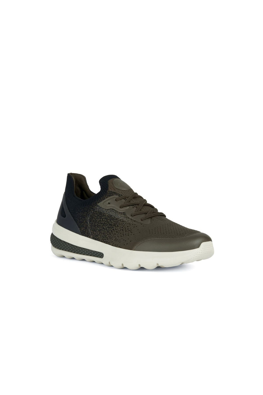 Geox Erkek Yeşil Spherica Bağcıklı Kalın Tabanlı Deri Sneaker