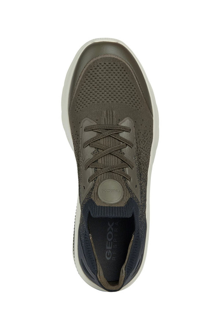 Geox Erkek Yeşil Spherica Bağcıklı Kalın Tabanlı Deri Sneaker