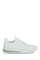 Geox Men's White Spherica Active Lace Up Fabric Sneaker | Derimod