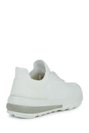 Geox Men's White Spherica Active Lace Up Fabric Sneaker | Derimod