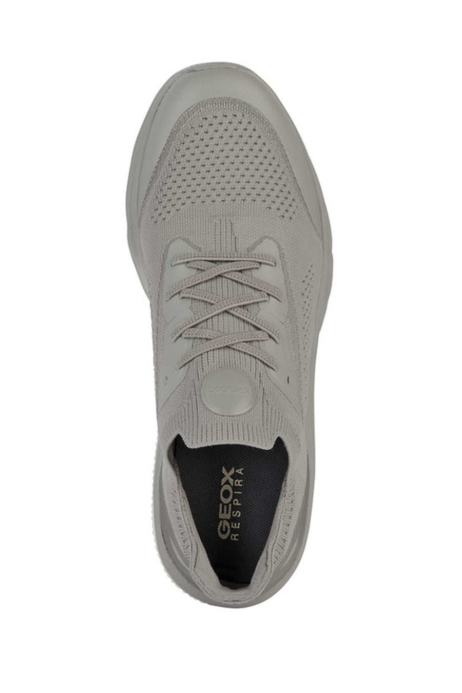 Geox Men's Gray Spherica Active Lace Up Fabric Sneaker
