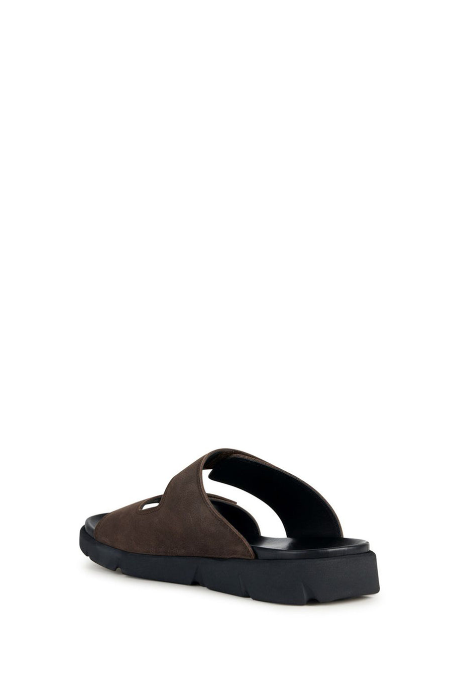 Geox Men's Brown Xand Nubuck Leather Slippers