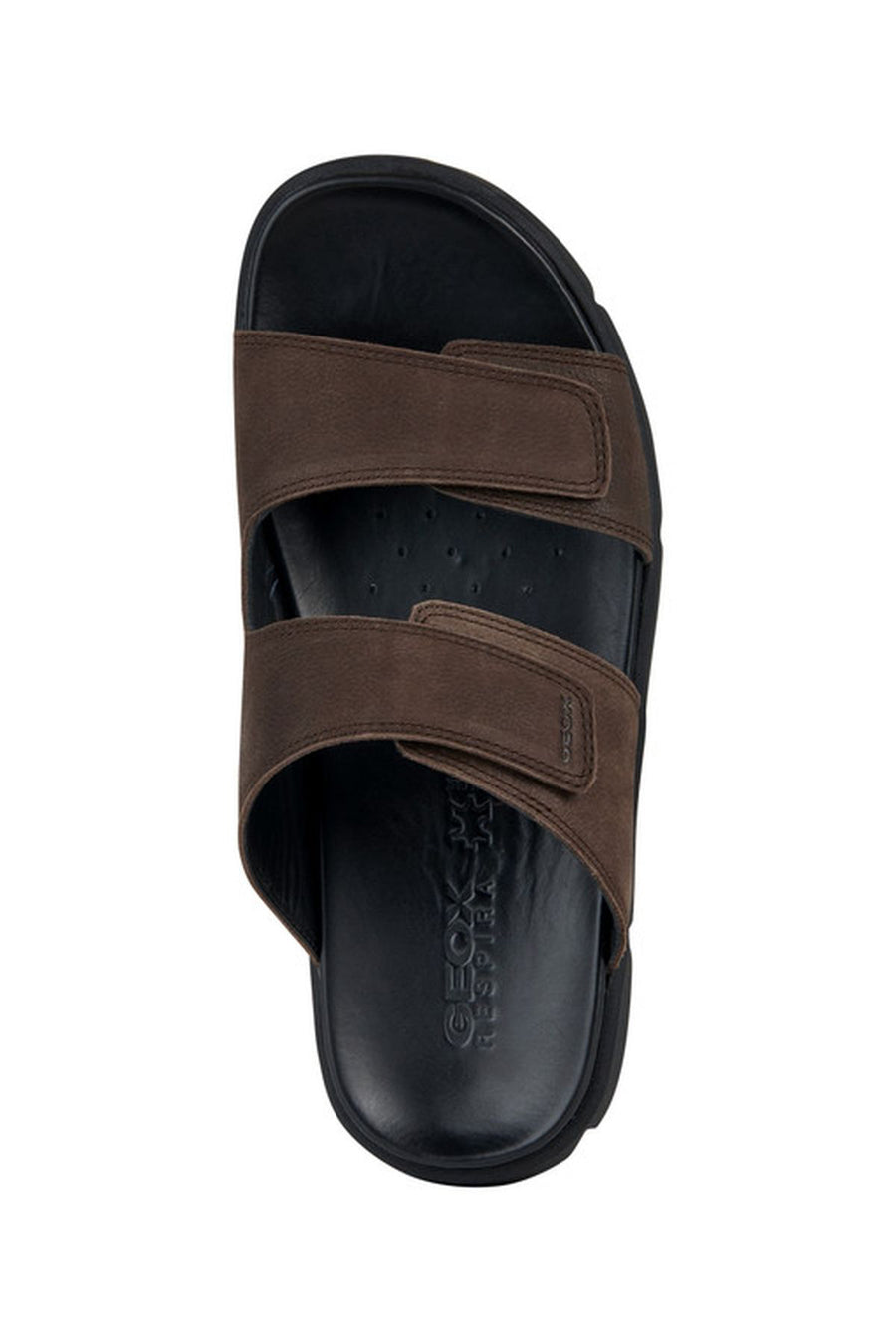 Geox Men's Brown Xand Nubuck Leather Slippers
