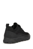 Geox Men's Black Spherica Lace-up Fabric Sneaker | Derimod