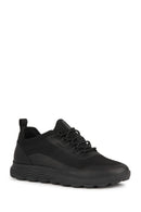 Geox Men's Black Spherica Lace-up Fabric Sneaker | Derimod