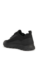 Geox Men's Black Spherica Lace-up Fabric Sneaker | Derimod