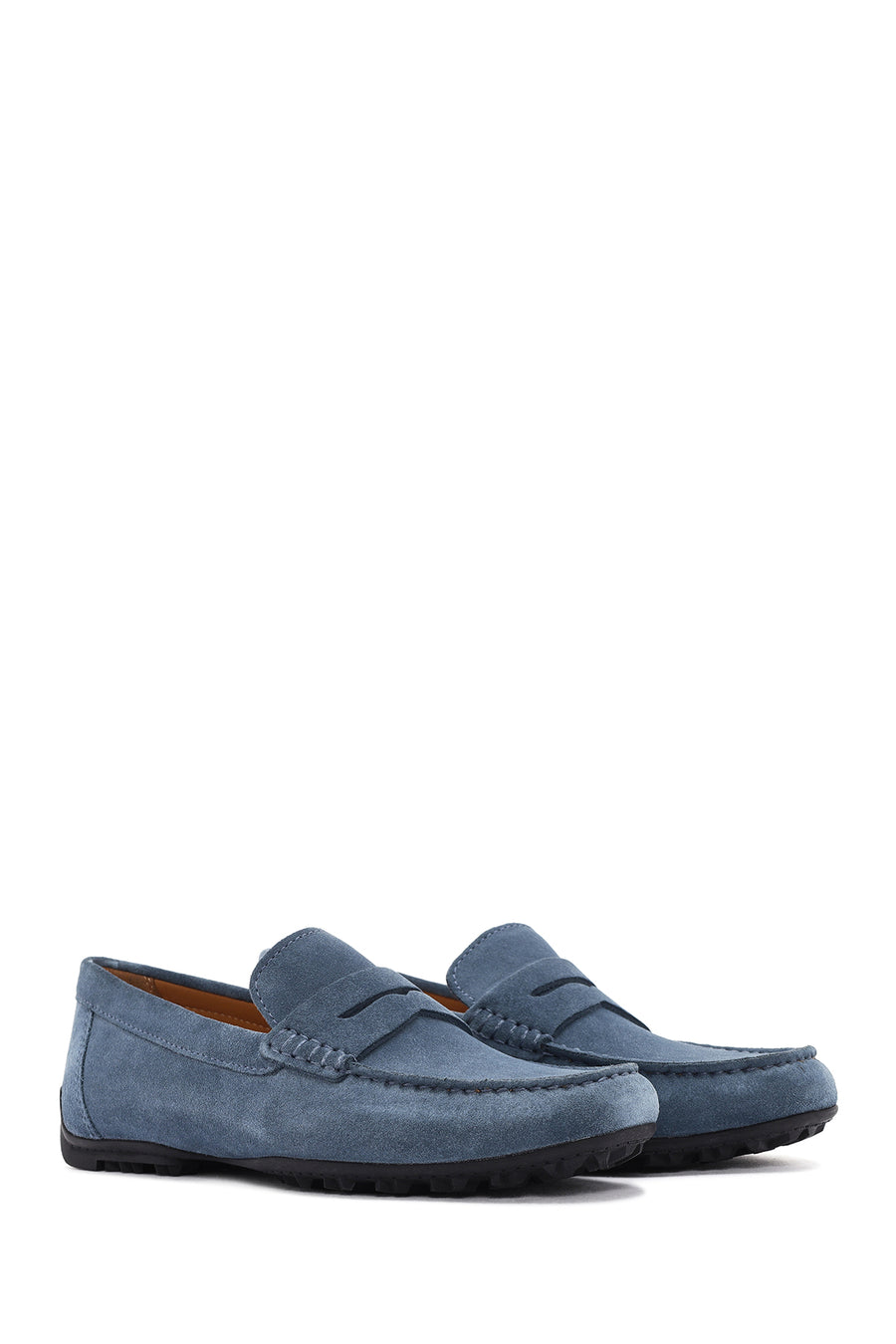 Geox Erkek Mavi Kosmopolis + Grip Süet Deri Loafer
