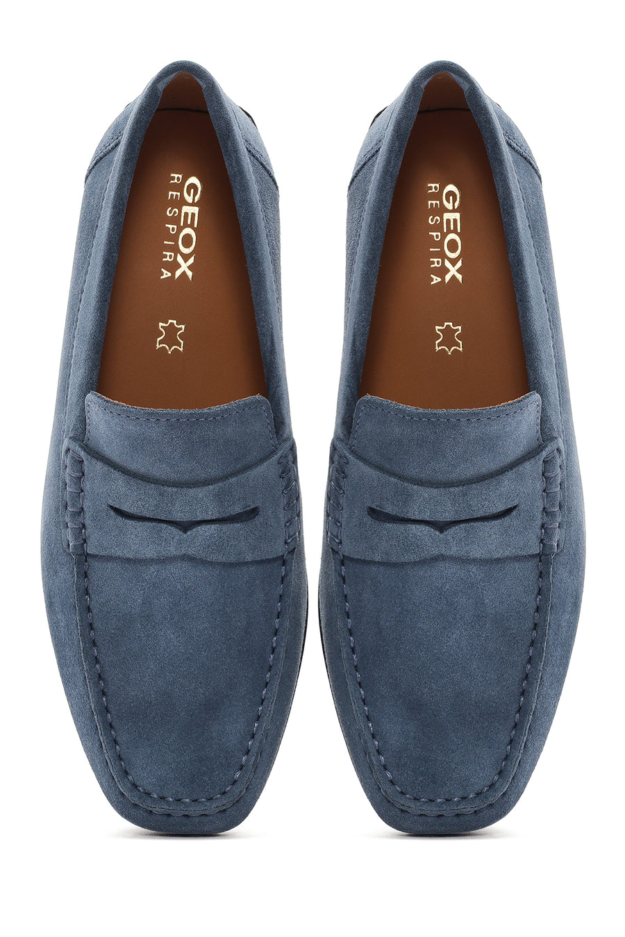 Geox Erkek Mavi Kosmopolis + Grip Süet Deri Loafer