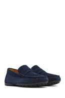 Geox Erkek Lacivert Kosmopolis + Grip Süet Deri Casual Loafer | Derimod