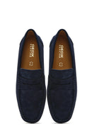 Geox Erkek Lacivert Kosmopolis + Grip Süet Deri Casual Loafer | Derimod
