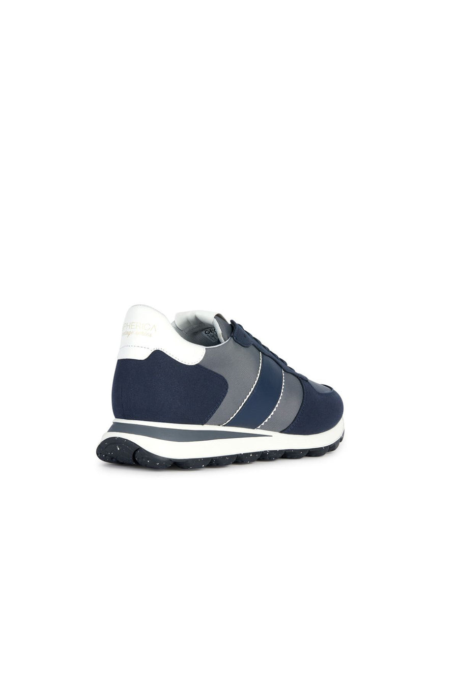 Geox Men's Navy Blue Spherica Vseries Lace-Up Leather Sneaker