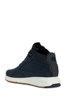 Geox Men's Navy Blue Aerantis Lace-Up Nubuck Leather Boots | Derimod
