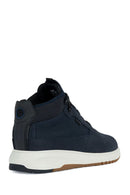 Geox Men's Navy Blue Aerantis Lace-Up Nubuck Leather Boots | Derimod