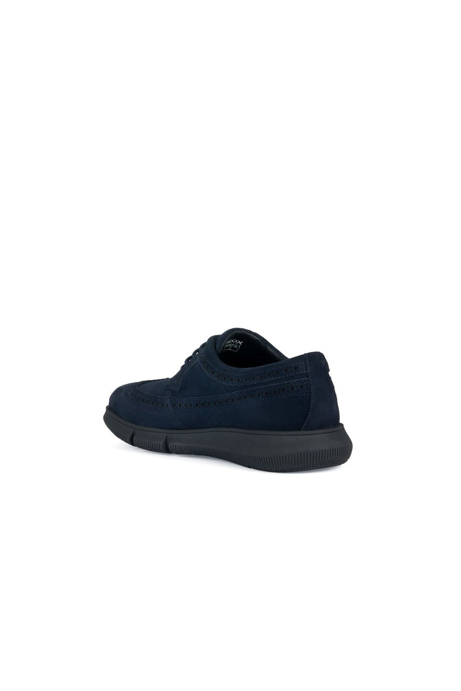 Geox Men's Navy Blue Adacter Lace-Up Nubuck Leather Casual Shoes