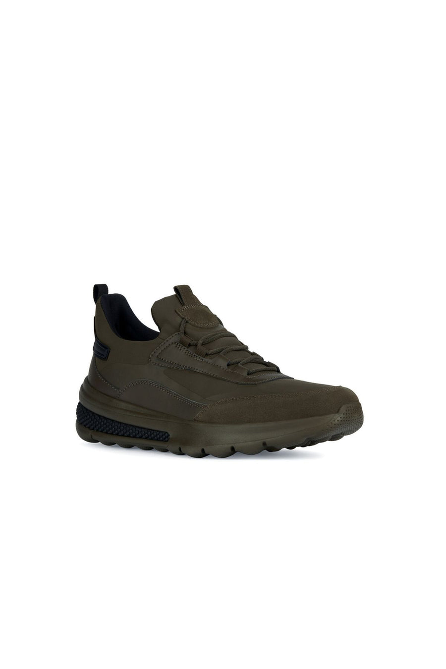 Geox Erkek Yeşil Spherica Actif Bağcıklı Deri Sneaker