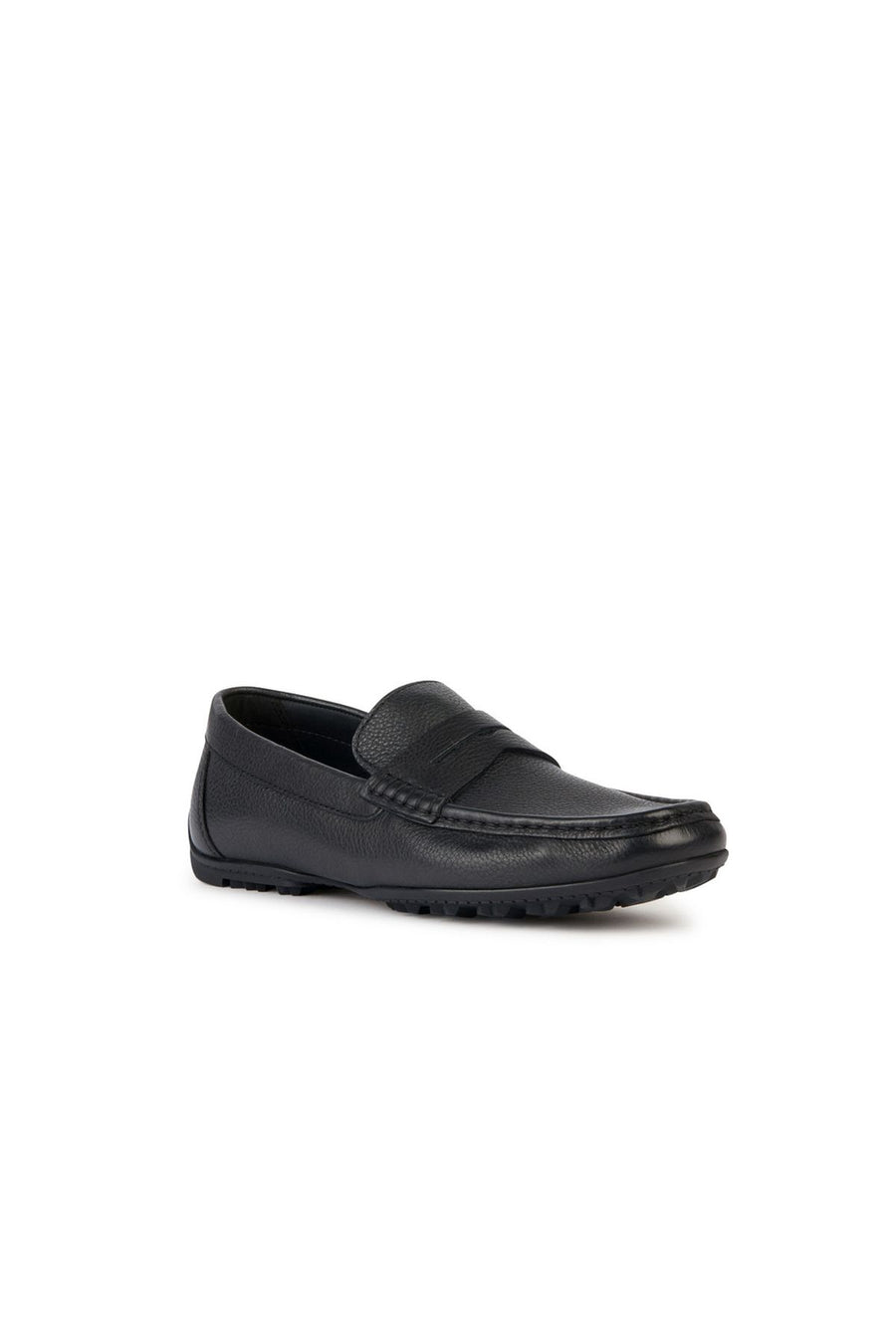 Geox Erkek Siyah Kosmopolis + Grip Deri Maskülen Loafer