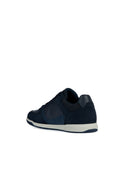 Geox Men's Navy Blue Spherica Ec3 Lace-up Leather Sneaker | Derimod