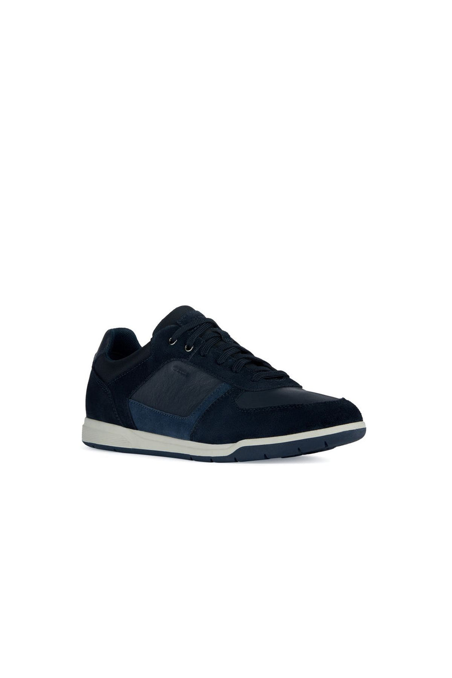 Geox Men's Navy Blue Spherica Ec3 Lace-up Leather Sneaker