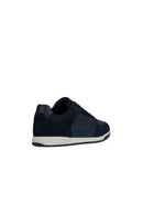 Geox Men's Navy Blue Spherica Ec3 Lace-up Leather Sneaker | Derimod