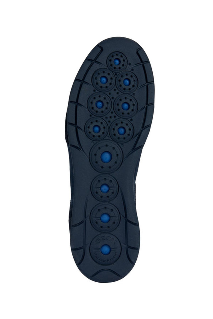 Geox Men's Navy Blue Spherica Ec3 Lace-up Leather Sneaker