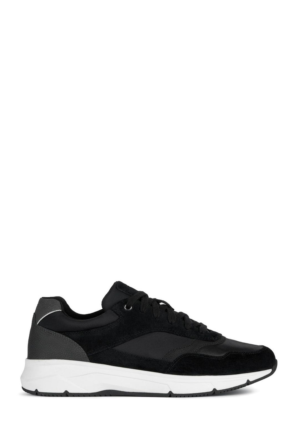 Geox Erkek Siyah Radente B Bağcıklı Kalın Tabanlı Deri Sneaker