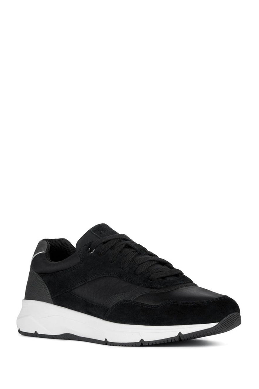 Geox Erkek Siyah Radente B Bağcıklı Kalın Tabanlı Deri Sneaker