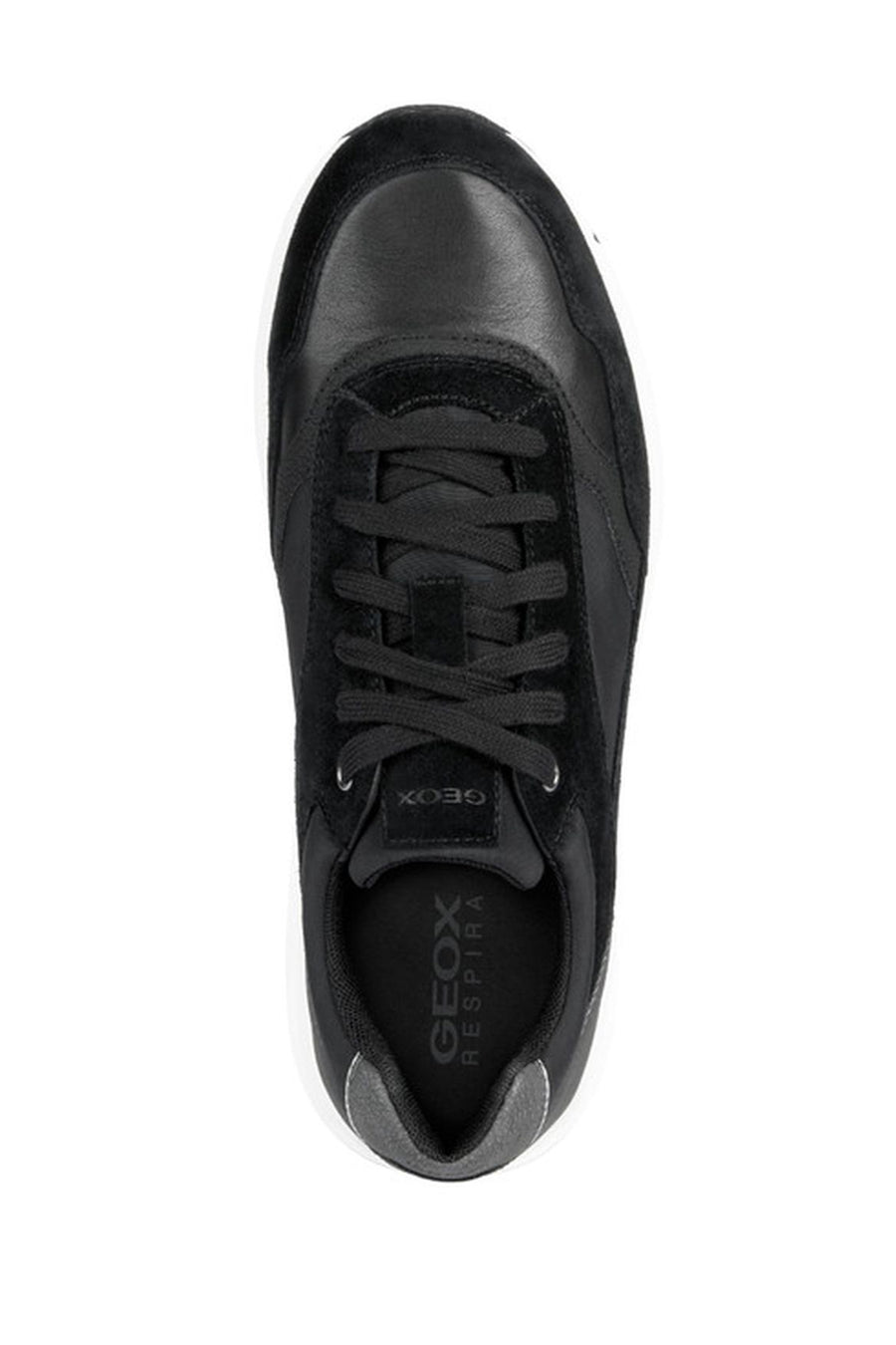 Geox Erkek Siyah Radente B Bağcıklı Kalın Tabanlı Deri Sneaker