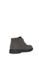 Geox Men's Gray Spherica Ec1 Nubuck Leather Boots | Derimod