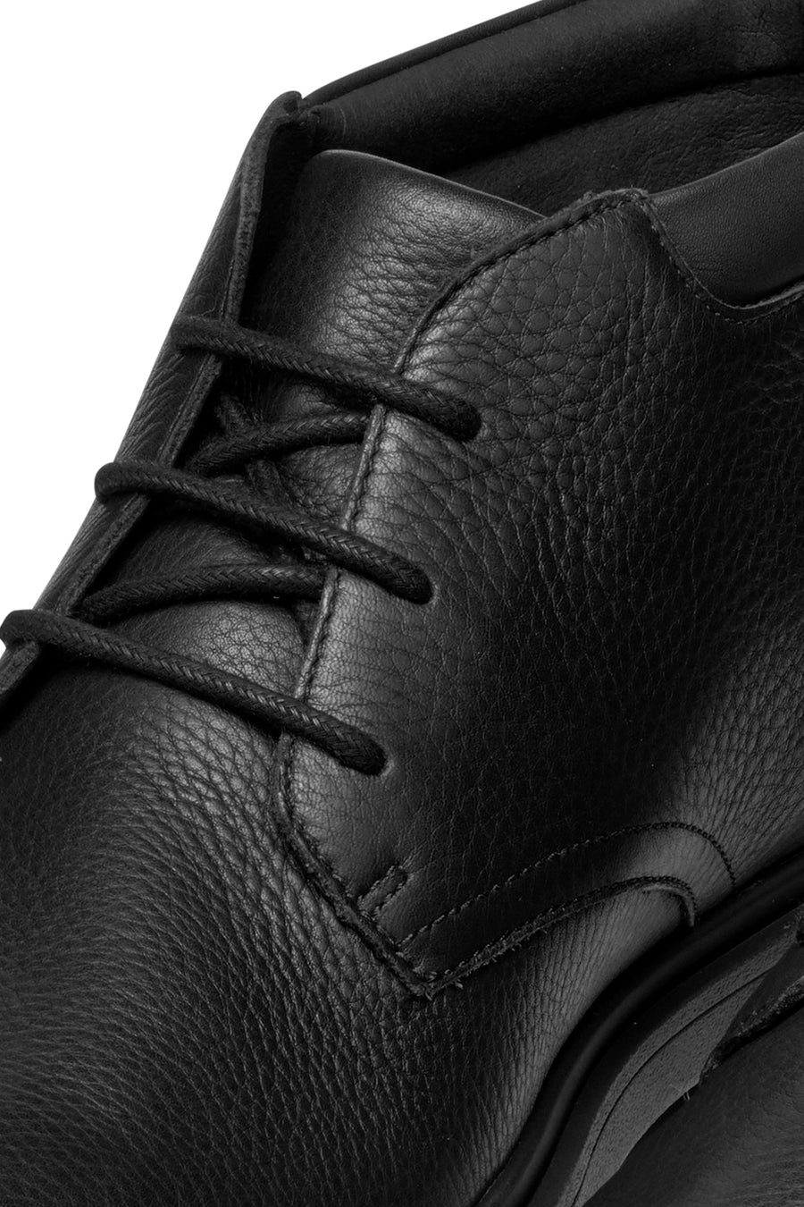 Geox Men's Black Spherica Ec1 Lace-Up Leather Casual Boots