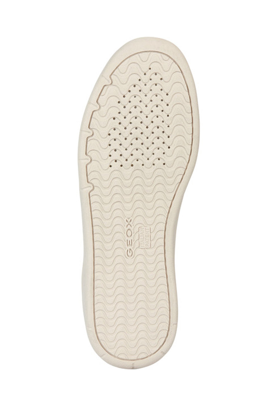 Geox Men's White Lace-Up Leather Sneakers