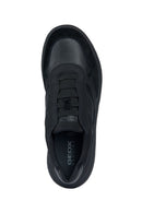 Geox Men's Black Portello Lace-up Leather Sneaker | Derimod