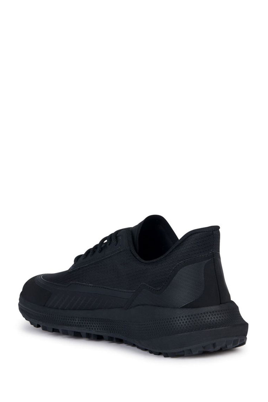 Geox Erkek Siyah Pg1x Abx Bağcıklı Deri Sneaker