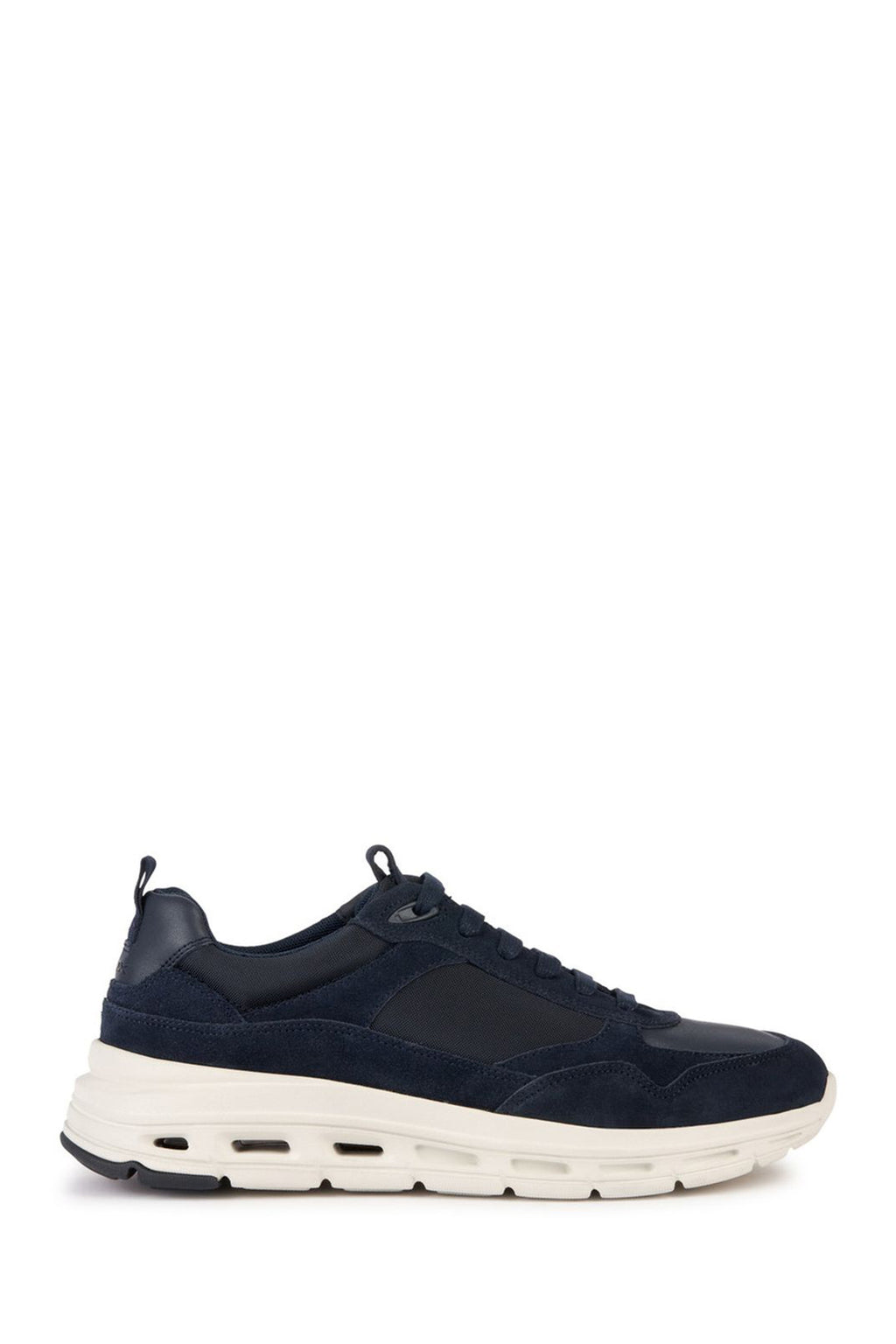 Geox Erkek Lacivert Hoverstream Bağcıklı Deri Sneaker