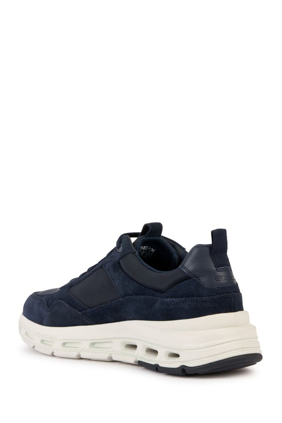 Geox Men's Navy Blue Hoverstream Lace-Up Leather Sneaker