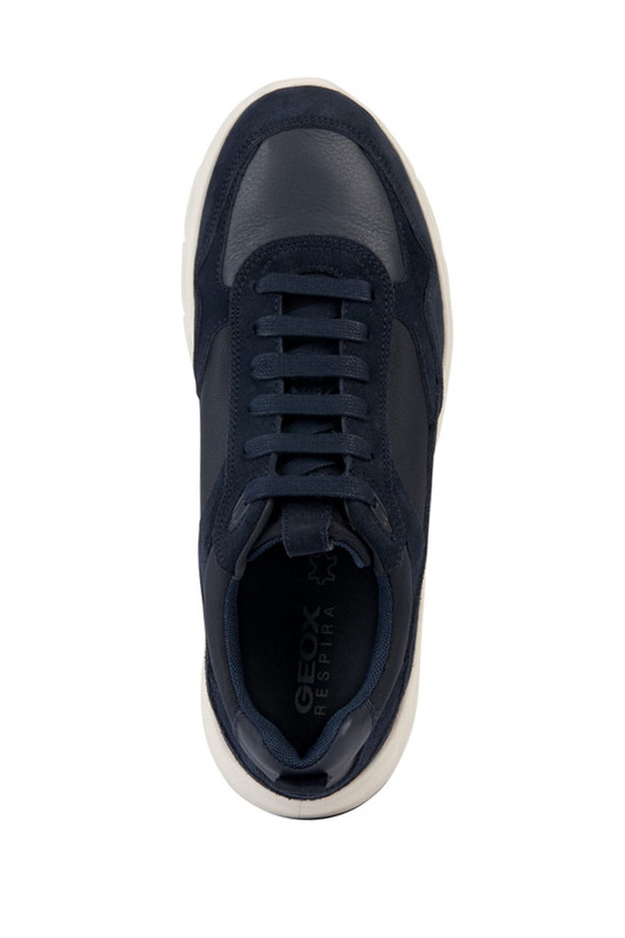 Geox Men's Navy Blue Hoverstream Lace-Up Leather Sneaker