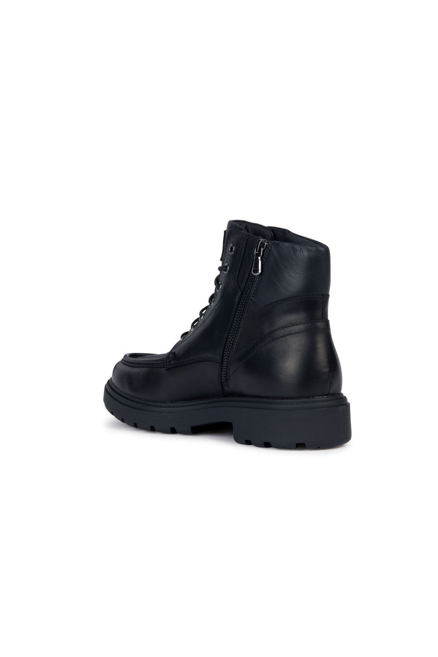 Geox Men's Black Spherica Zippered Leather Boots