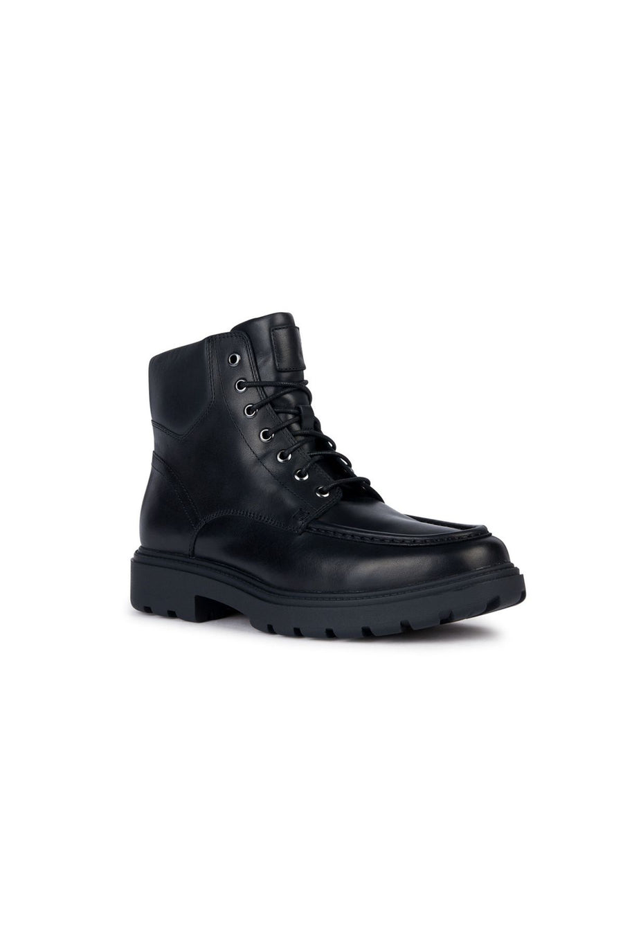 Geox Men's Black Spherica Zippered Leather Boots