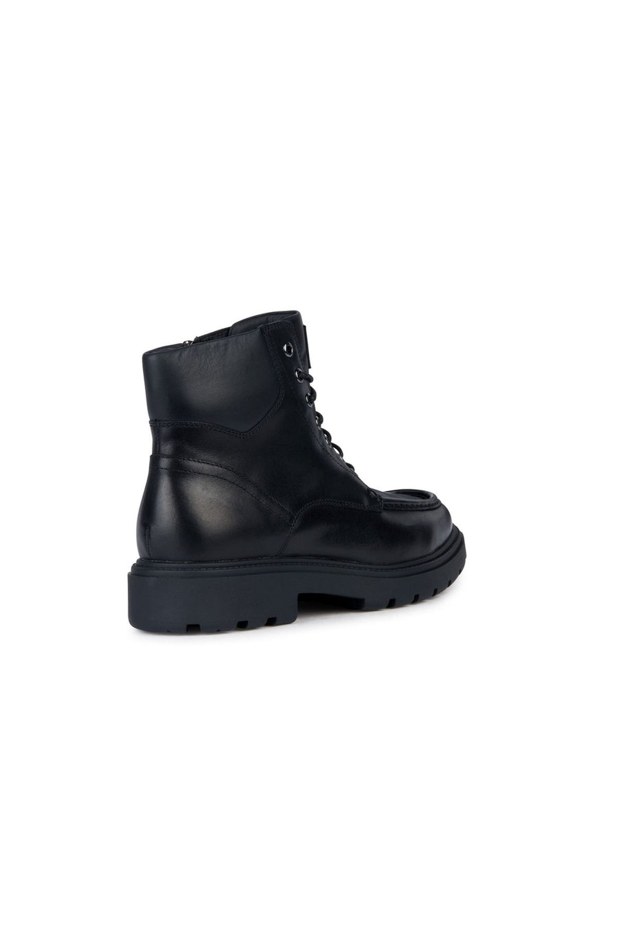 Geox Men's Black Spherica Zippered Leather Boots